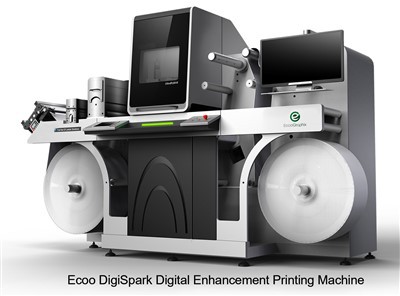 DigiSpark Digital Roll Label Braille Lack Printing och Folie Präglingsmaskin